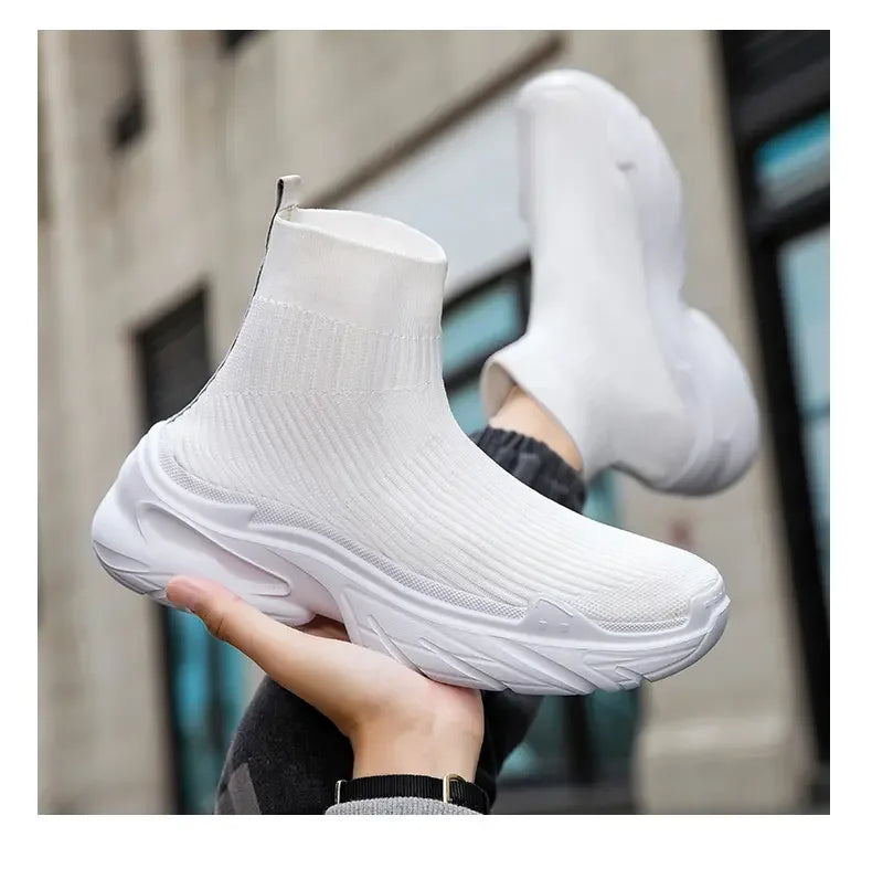 Footwear men's high top sports tennis shoes Luxury designer shoes Mesh breathable socks free boots Fashion casual men's shoes