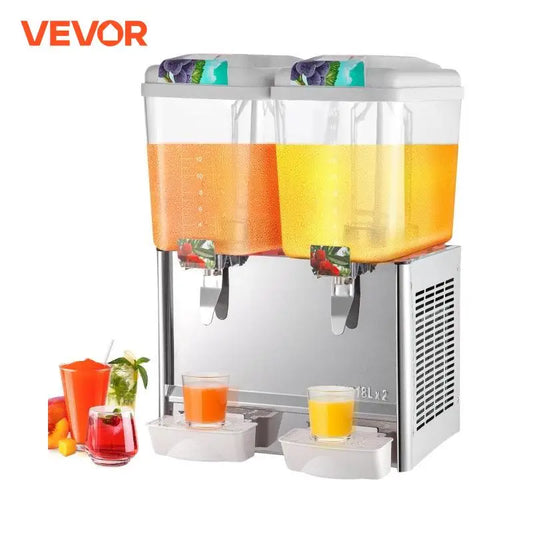 VEVOR 18L 36L 54L Cold Beverage Dispenser Electric Drink Granite Machine Food-Grade Material for Juice Coffee Red Tea Commercial