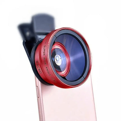 2 in1 Phone Lens 0.45x 49uv Super Wide Angle Macro Lens for iPhone 14 13 15 HUAWEI Xiaomi Smartphone Lenses with 37mm Phone Clip