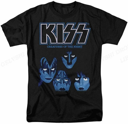 Kiss Band T Shirt Men Women Fashion T-shirt Cotton Tshirt Kids Hip Hop Tops Tees Unisex Camisetas Hombre Tops Rock Band