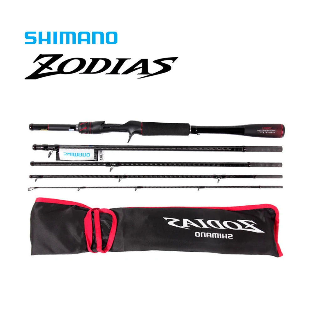 SHIMANO Original ZODIAS PACK TRAVEL Fishing Rod 4/5 SECTIONS L/ML/M/MH Action Carbon Fiber Bass Fishing Spinning Baitcasting Rod