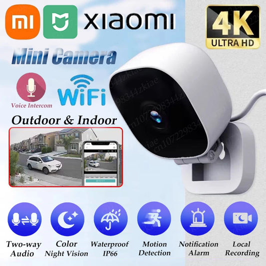 Xiaomi 4K Mini Security Camera Full Color Night Vision WiFi Monitor IP65 Waterproof Motion Detect Surveillance With 2 Way Audio