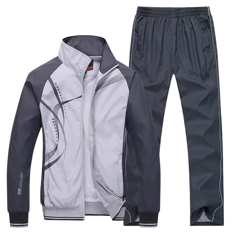 Men's Casual Tracksuit Running Jogging Athletic Sports Set Fitness 2 Pieces Jacket + Sweatpants Basketball Football Track Suits