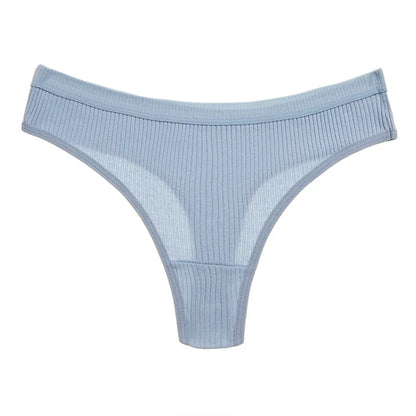 4Pcs Women's Panties G-Strings Set Fashion New Striped Soft Cotton Underwear Sexy Lingerie Sports Comfortable