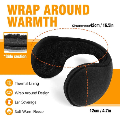 Winter Foldable Fleece Ear Muffs Outdoor Travel Keeping Warm Plush Wool Lambs Fashionable Cold Resistant Ears Muff Men Women