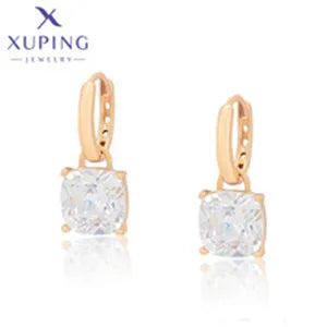 Xuping Jewelry New Arrival Round Promotion Gold Color Huggies Earrings for Women Girl Party Gift S00075729