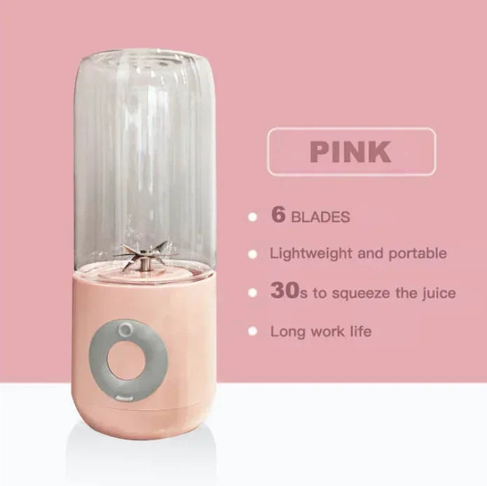 500ML Electric Juicer Portable Smoothie Blender 6 Knife Mini Blenders USB Wireless Rechargeable Mixer Juicers Cup For Travel