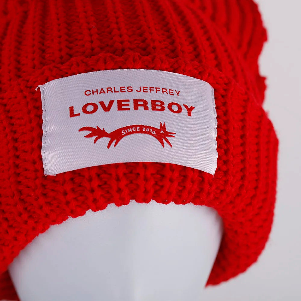 2023 Loverboy Cat Ear Knit Hat solid Warm Pig Ear Woolen Hat Cute Fashion Hooded Cap Niche Design Hip-hop Personality Cold Hat