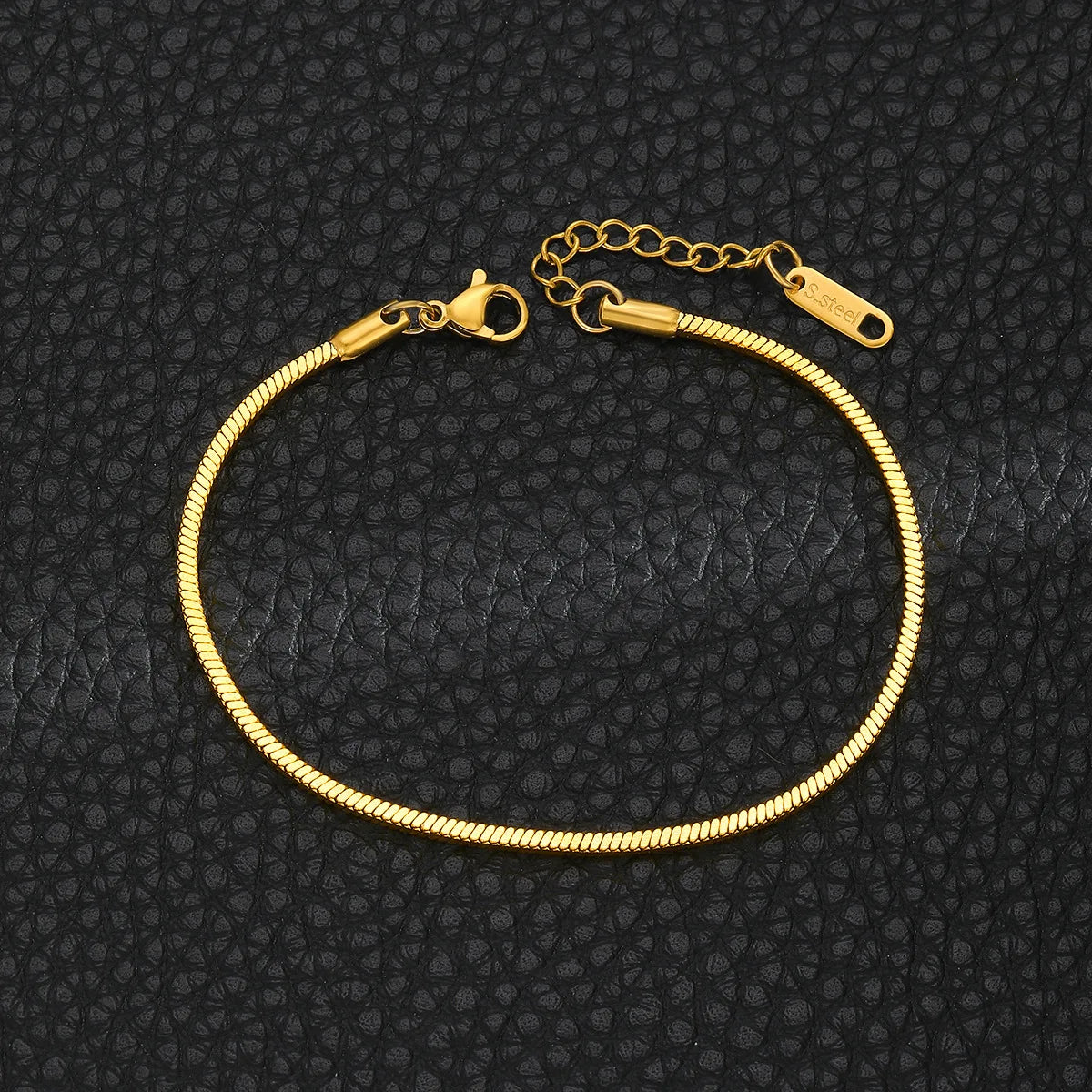 Semplice bracciale da uomo in acciaio inossidabile con catena a forma di serpente quadrato, gioielli hip-hop, accessori alla moda per feste, bracciale per donna