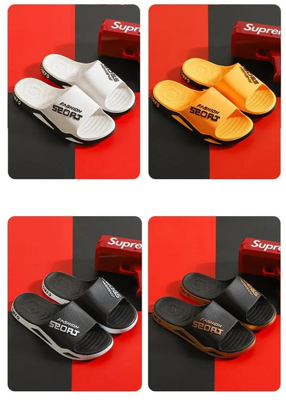 Men's Slippers Can Be Worn Externally In Summer Non-Skid Bathroom Sandals Trendy Bathroom Home Indoor Flip-flops For Men