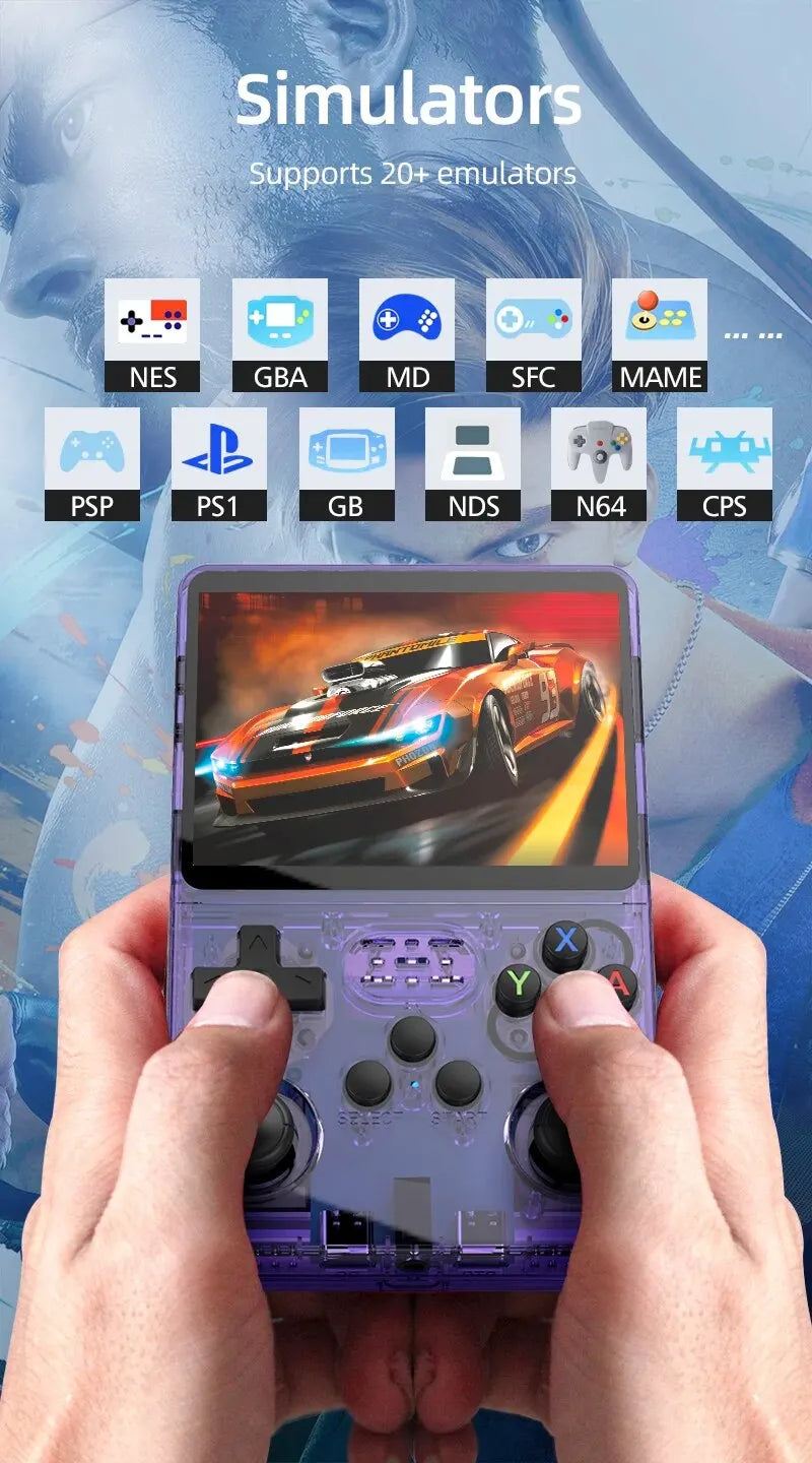 R36S Handheld Game Console 3.5 Inch IPS Screen Retro Game Console Linux System Screen Portable Pocket Video Player