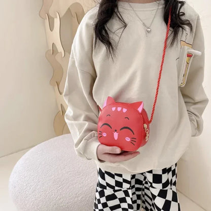 New Cartoon Children Messenger Bag Cute Cat Children Fashion Coin Purses and Handbags Cute Boy Girl Mini Shoulder Bag