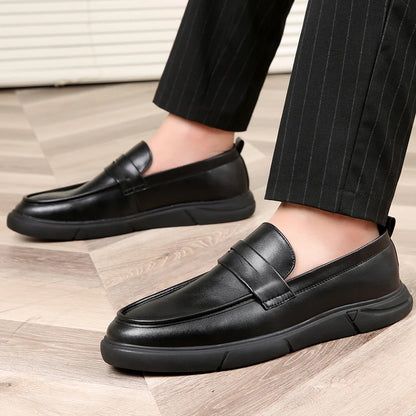 Genuine Leather Loafers Men New Comfy Men's Boat Flats Fashion Brand Style Man Casual Shoes Versatile Dress Footwear Drive Shoes