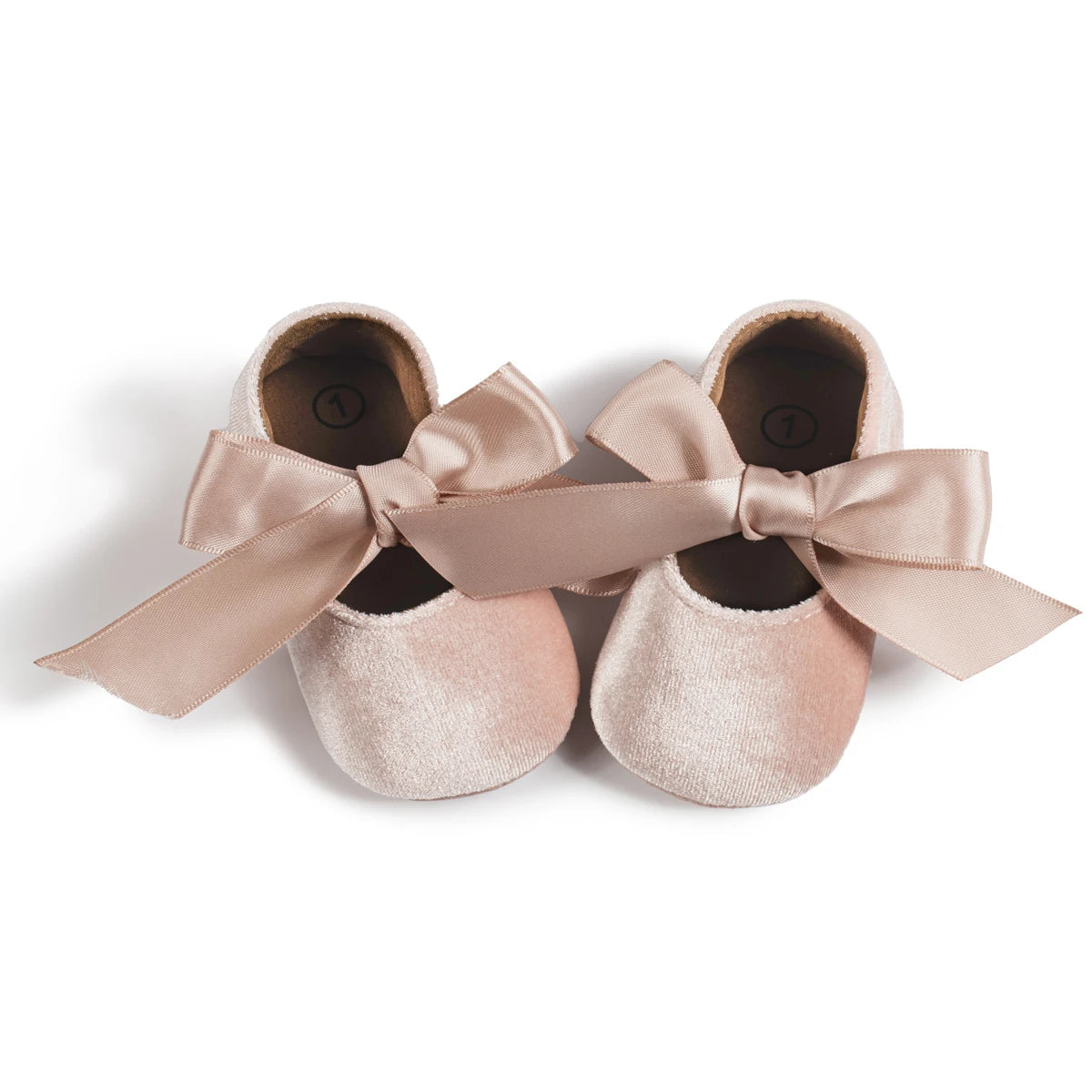 Baby Girl Shoes Bowknot Flats Wedding Princess Dress Shoes Ballet Slippers Non-slip Rubber Sole Toddler First Walking Crib Shoes