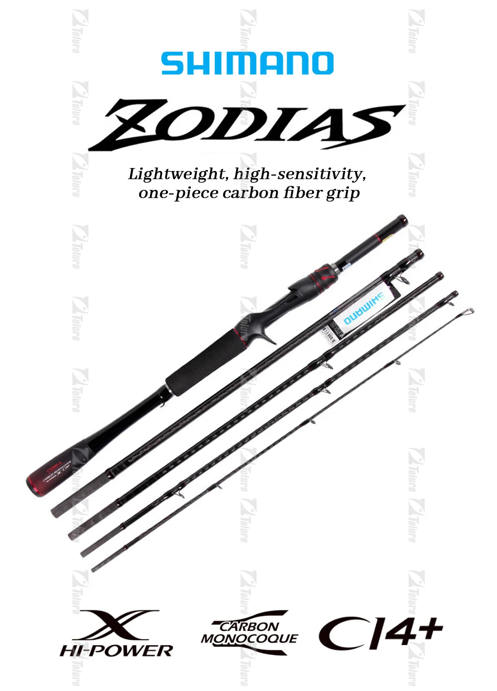 SHIMANO Original ZODIAS PACK TRAVEL Fishing Rod 4/5 SECTIONS L/ML/M/MH Action Carbon Fiber Bass Fishing Spinning Baitcasting Rod