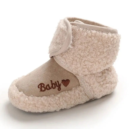 Winter Models of Newborn Baby Toddler Shoes Baby Boy Baby Girl First Walker Cotton Shoes Warm Plus Velvet Snow Boots Anti-slip