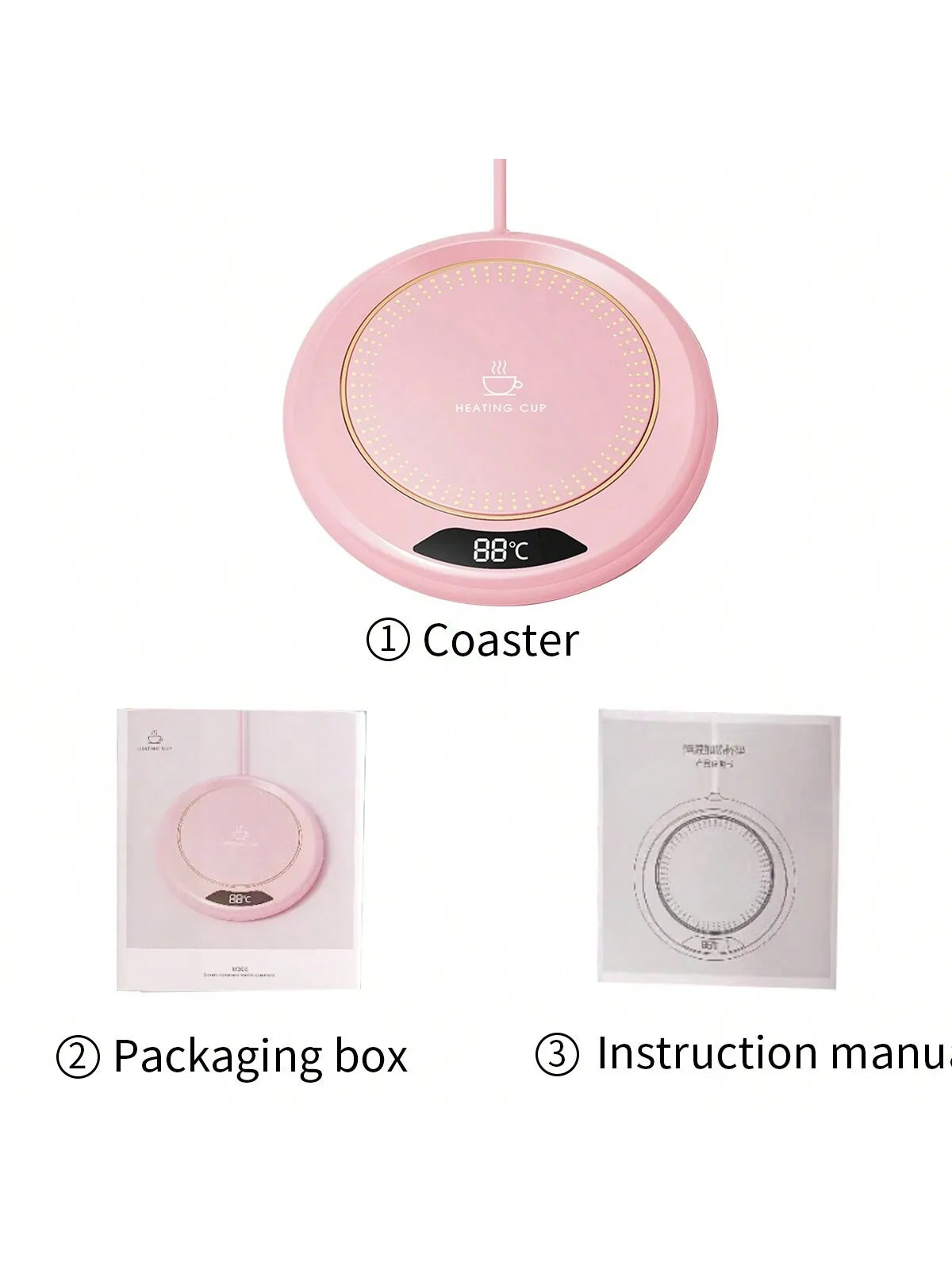 Intelligent constant temperature coaster USB automatic heating and insulation coaster