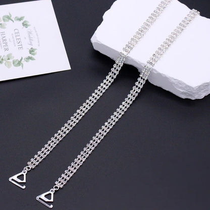 Sexy Rhinestone Women Bra Straps Elegant Crystal Bra Shoulder Strap Anti-light Off-the-shoulder Underwear Straps Accessories