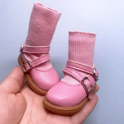 45CMBJD Doll Snow Boots Work Dress Boots Long Boots 1/4BJD Boots Sports Shoes Leather Handmade Doll Accessories Doll