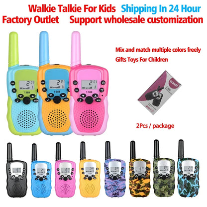 Kids Mini Walki Talki 2Pcs Celular Handheld Transceiver Phone Radio Interphone 3KM Toys Talkie Walkie Birthday Gift for Children