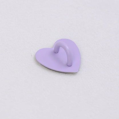 Kawaii Adhesive Metal Heart Phone Charm Holder Mobile Phone Case Finger Ring Stand Hooks Buckle Charms Clasp Accessories String