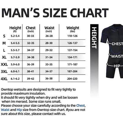 DEMMET Women Men Short Sleeve Wetsuit 1.5mm Neoprene Full Body Wetsuit for Swim Surfing Snorkeling Spearfishing Sailing Water