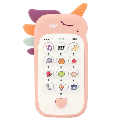 Baby Phone Toy Music Sound Telephone Sleeping Toys With Teether Simulation Phone Kids Infant Early Educational Toy Kids Gifts