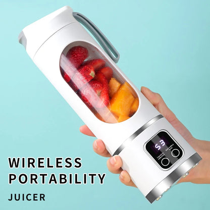 Portable Fruit Juice Blender Small Electric Juicer 12 Blade Head Juicer Cup Mixer Machine Smoothies Blender for Home 3000mAH