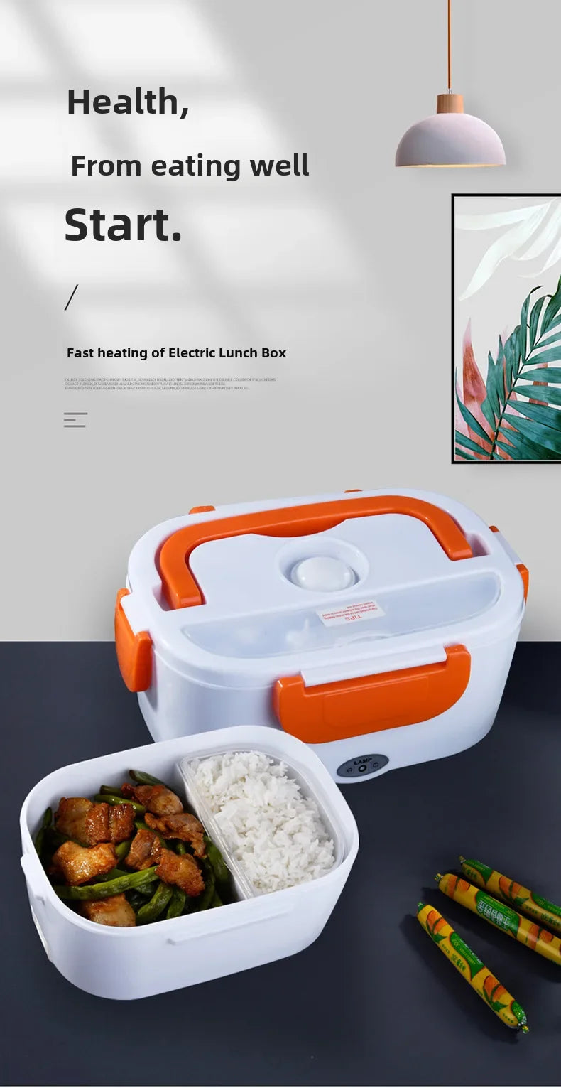 Portable Rechargeable Electric Lunch Box Heated Insulated Lunch Box Car Travel Friendly Meal Home Use Gift