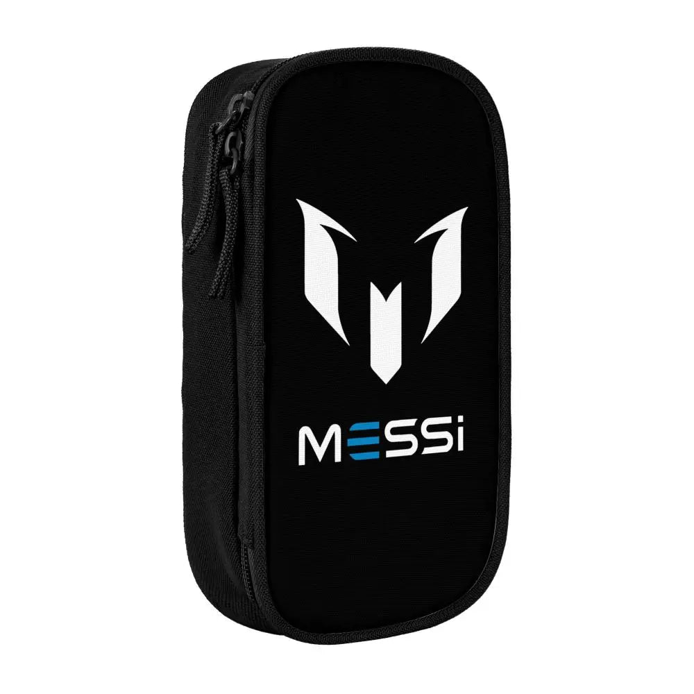 Football Messi Pencil Cases for Fan Soccer Lover Messied Pen Holder Bag Student Big Capacity Students School Gifts Pencil Pouch