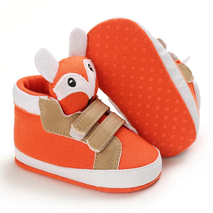 Classic Baby Shoe Boy Girl Baby Cute Animal Face Casual Flat Sneaker First Baby Ankle Boot Cotton Non-slip Warm Walking Shoes