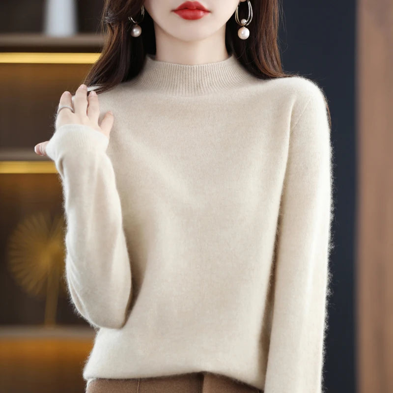 Cashmere Sweater Female 100% Merino Wool Winter Women Knitted Femme Pullover Top Winter Warm Women's 2024 New