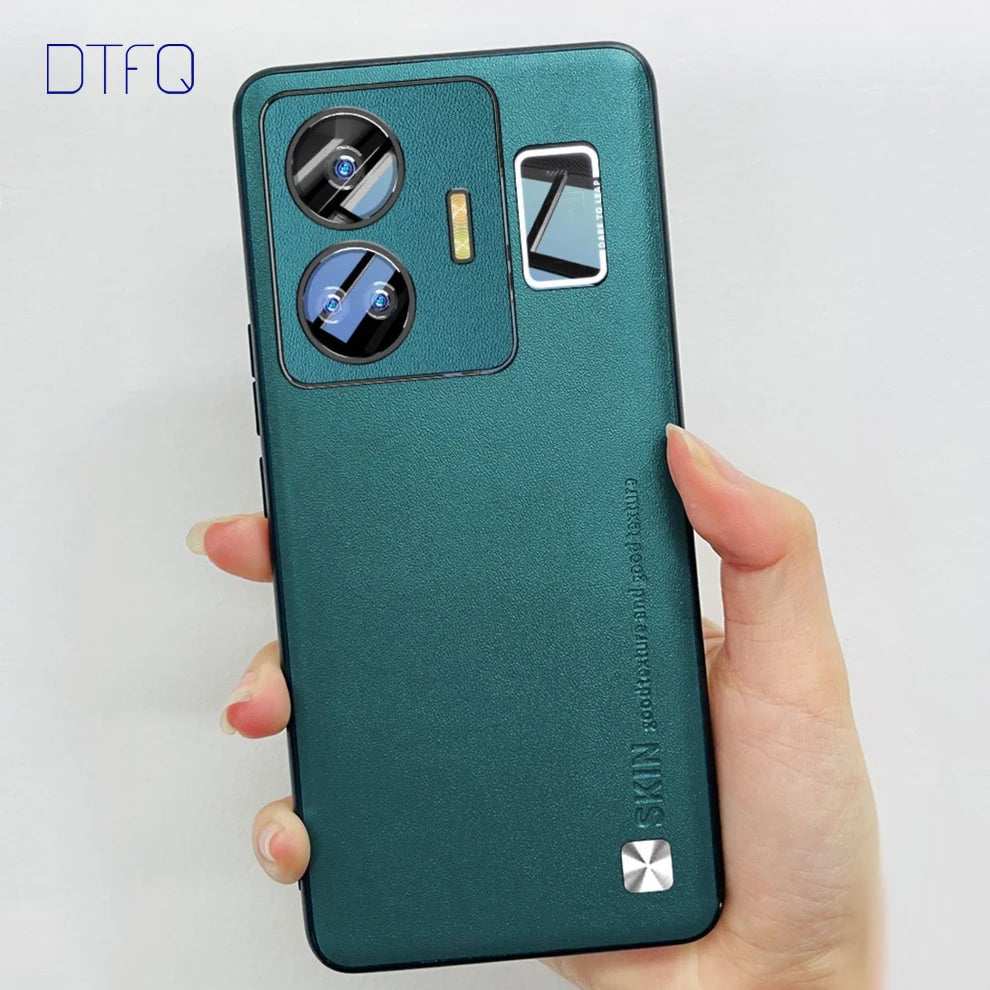 For realme GT Neo 5 Case Leather Pattern Case for OPPO realme GT 3 Shockproof Cover Luxury Leather Case for realme GT3 GT Neo5