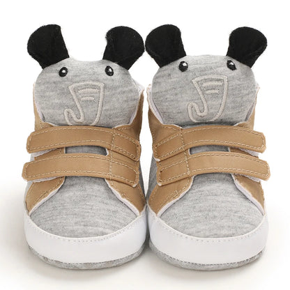 Classic Baby Shoe Boy Girl Baby Cute Animal Face Casual Flat Sneaker First Baby Ankle Boot Cotton Non-slip Warm Walking Shoes