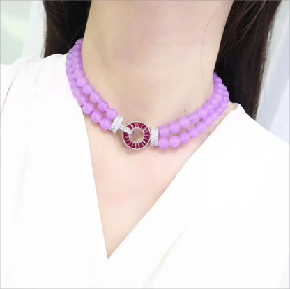 Best Selling Product Silver 925 Original Natural Pearl Agate Beaded Necklace for Women