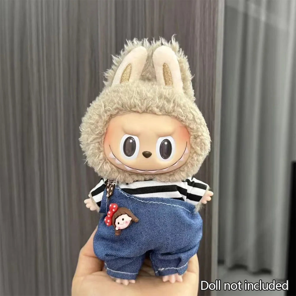 Mini Plush Doll'S Clothes Outfit Accessories For Korea Kpop Exo Labubu V1 V2 Idol Dolls Pit strip climbing suit Clothing Gift