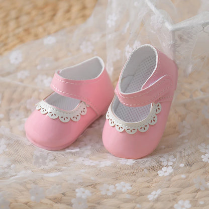 7.5-8cm Doll Shoes for 21inch Reborn Doll 55cm Dolls Accessories Sneakers Reborn Baby Miniature Shoes DIY Girl Toy Gifts