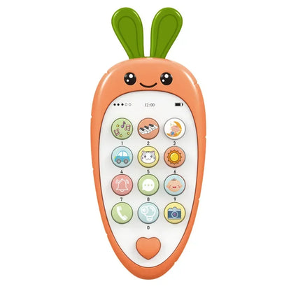 Baby Mobile Phone Toy Simulation Music Sound Telephone Toddler Puzzle Early Education Sleeping Toy Gift with Teether 0 12 Months