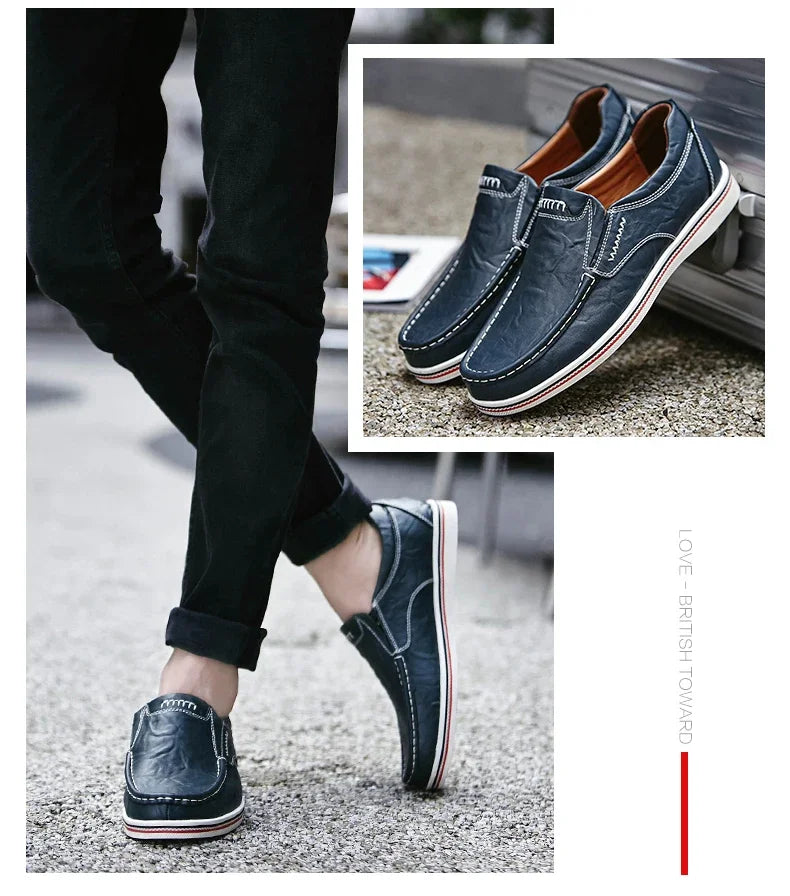 Leather Men's Casual Shoes Flats Moccasins Men Loafers Party Driving Loafers Shoes Male Genuine Leather Business Office Men Shoe