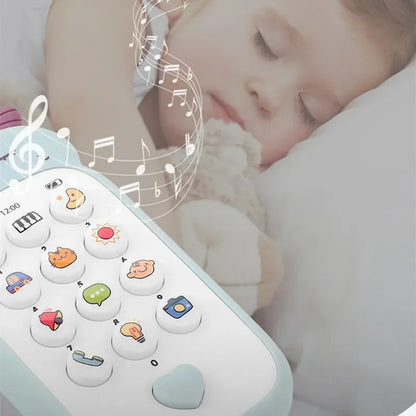 Baby Mobile Phone Toy Simulation Music Sound Telephone Toddler Puzzle Early Education Sleeping Toy Gift with Teether 0 12 Months