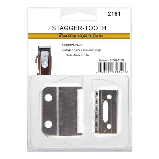 #2161，Professional Replacement Standard 2-Hole Stagger-Tooth Clipper Blade For Wahl 5 star Cordless Magic Clip 8148 Clippers