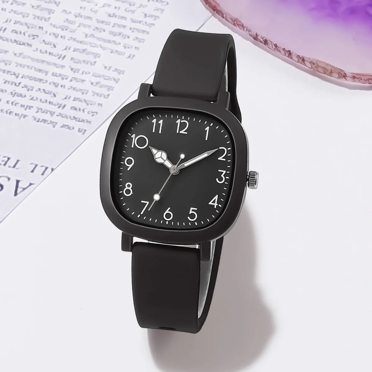 Women Watch Fashion Square Quartz Silicone Strap Wristwatches Student Watches for Women Relojes Para Mujer Montre Femme