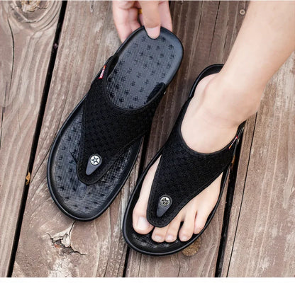 MAEDEF Slippers Summer Flip Flops for Men Beach Slippers Casual Sandals Comfortable Shoes Non-Slip Bathroom Shoes  Men Slides