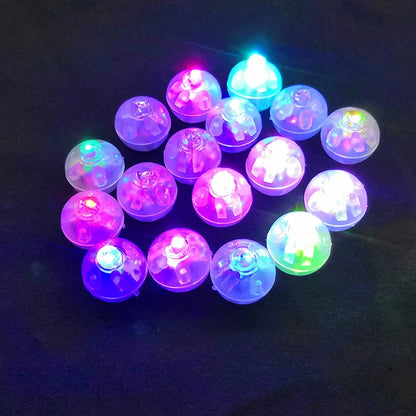 Miniature LED Flash/Monochrome Round Ball Lights Diy Dollhouse/Buiding Sand Table Scene Luminous Materials Accessory 10Pcs