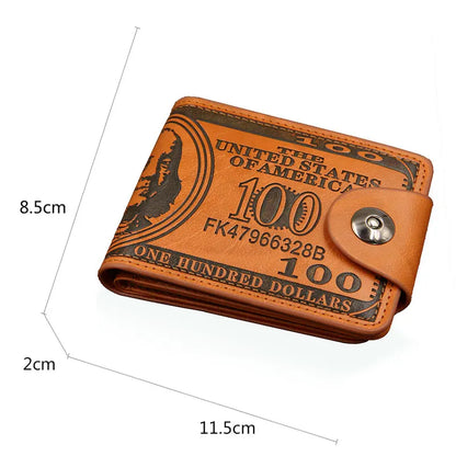 New Short Men Wallets ID Card Holder Male Wallet Small Money Clips Engraving Wallet High Quality PU Leather Man Purses Wallets