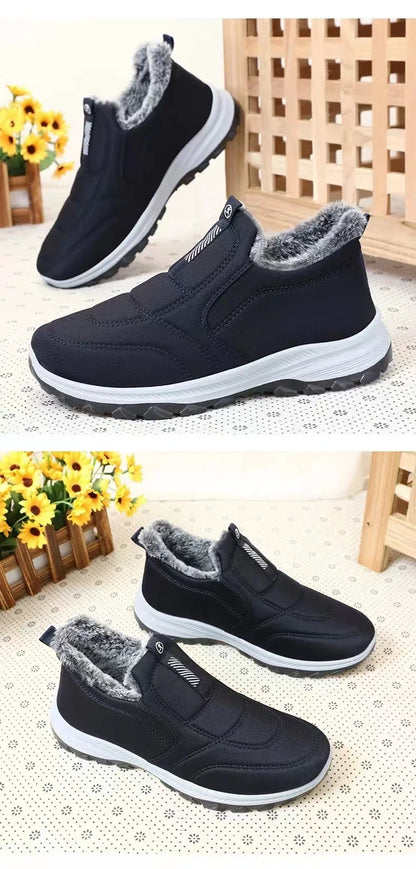 Winter Shoes Mens Snow Boots Thick Fur Non-slip Sneakers Male Cotton Ankle Boots Lightweight Outdoor Hiking Warm Walking Shoes