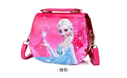 Cute cartoon anime Elsa princess messenger bag fashion girl handbag small bag baby shoulder messenger bag