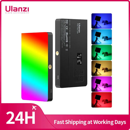 Ulanzi LT002 ​​RGB LED Video Panel Licht 7 zoll Tasche Füllen Licht Dimmbar 2500-9000K 4000mAh Fotografie für Live-Streaming