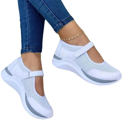 White Sneakers Women Shoes Casual Platform Mesh Breathable Vulcanized Shoes Ladies Outdoor Walking Footwear Chaussure Femme