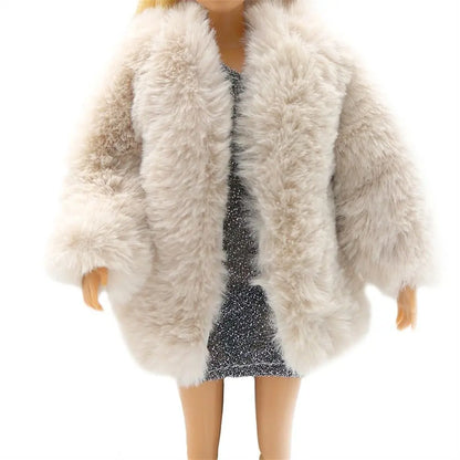 Fashion Cashmere Overcoat for Blyth 1/6 30cm BJD Doll Clothes Accessories Casual Wear Winter Dress Warm Clothes